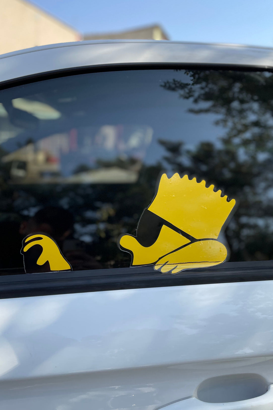 Araba Camı için Simpsonlar Sticker Araba Süren Simpson Sol Ön Cam için Sticker (1 Adet)
