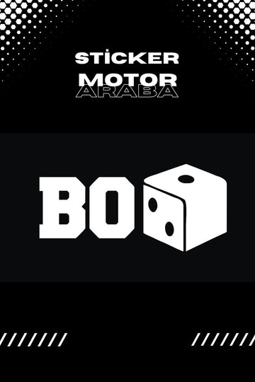 Dekoratif Beyaz Bozar Sticker Motor-Araba-Kask için Bozar Etiket 16CMx6CM (1 Adet)