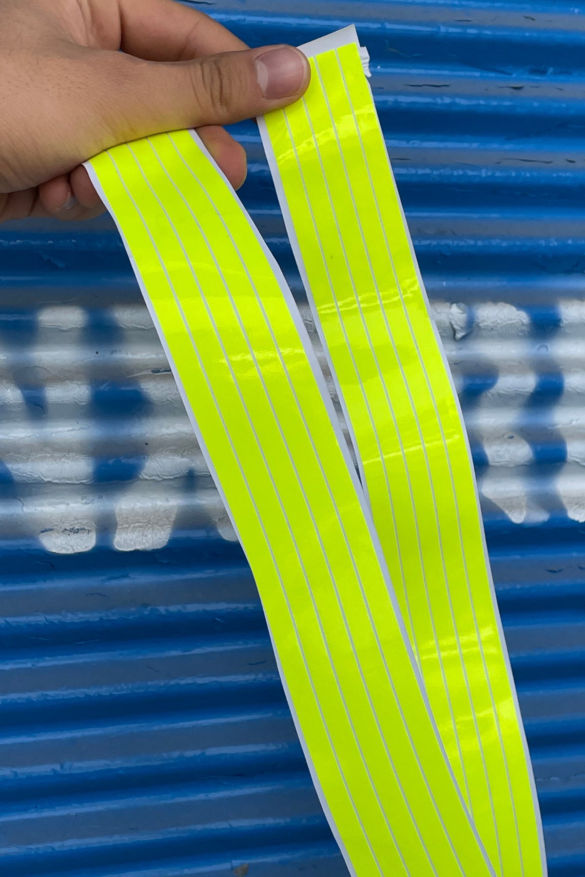Motor-Kask-Araba için Dekoratif  Neon Sarı İnce Detay Şeritleri Sticker Etiket  5 Metre
