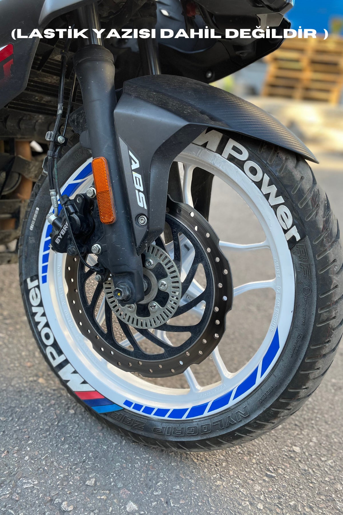 Reflektif Gece Parlayan Jant Şeridi Motor için Reflektif Parlayan Jant Şeridi 8 Parça