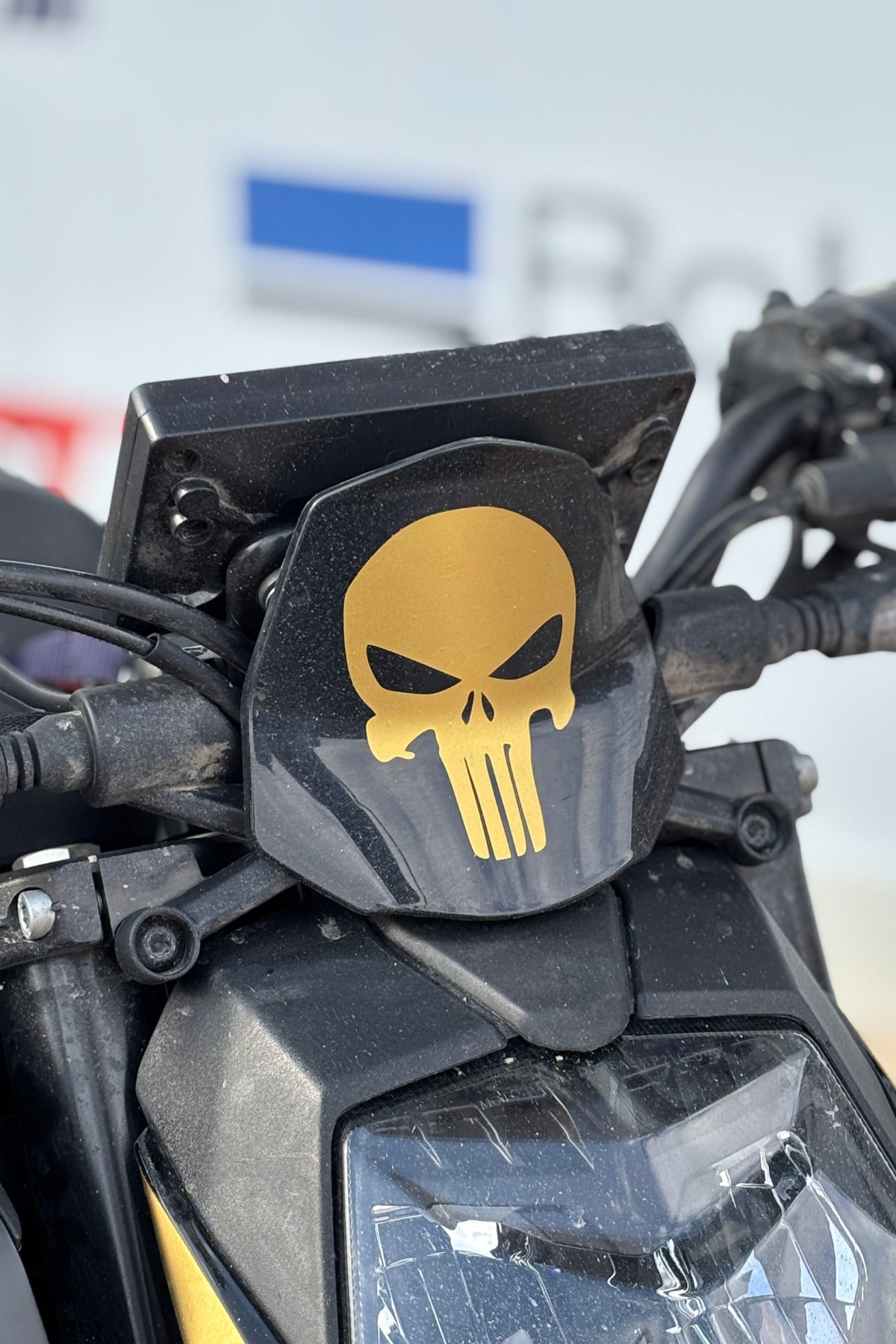 Motosiklet ve Kask için Kurukafa Sticker Etiket (12CMx8cM)
