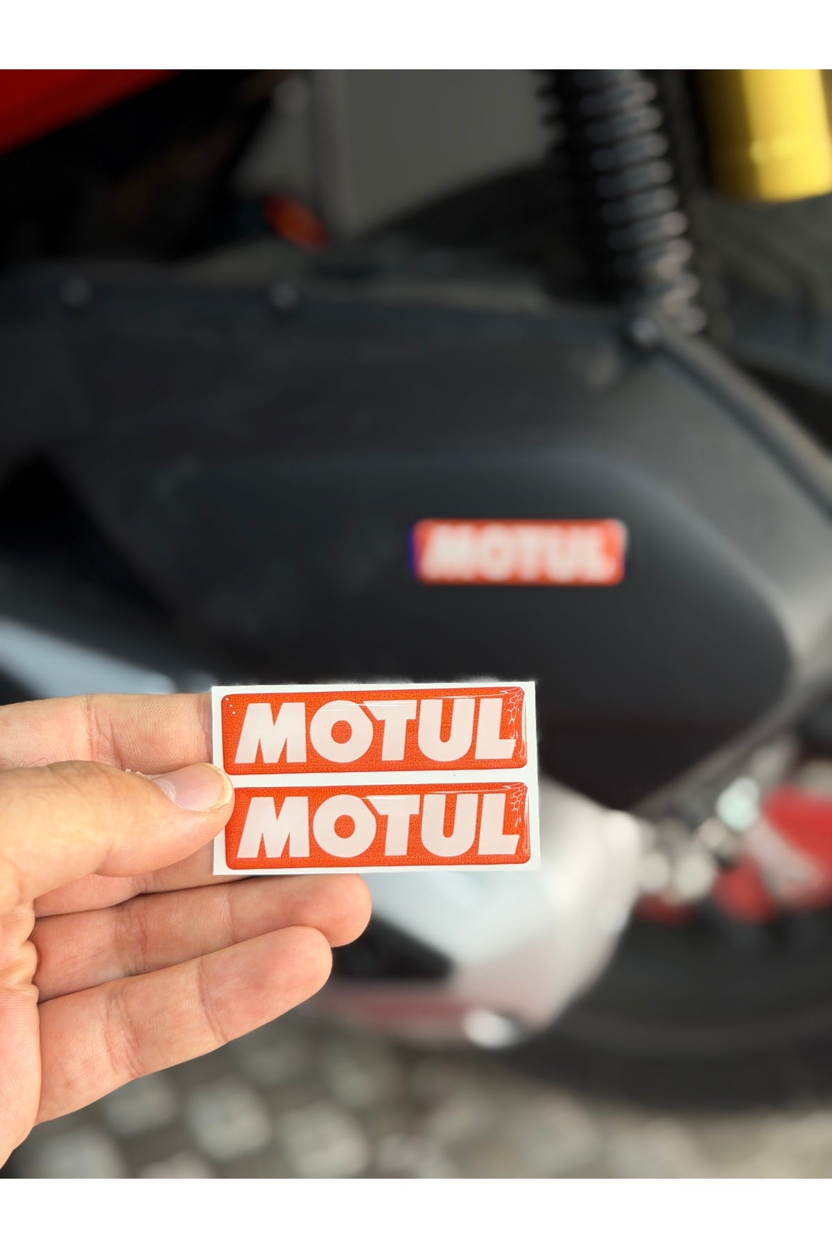 Motosiklet ve Kask için Motul Sticker Etiket (6.5CMx2CM)