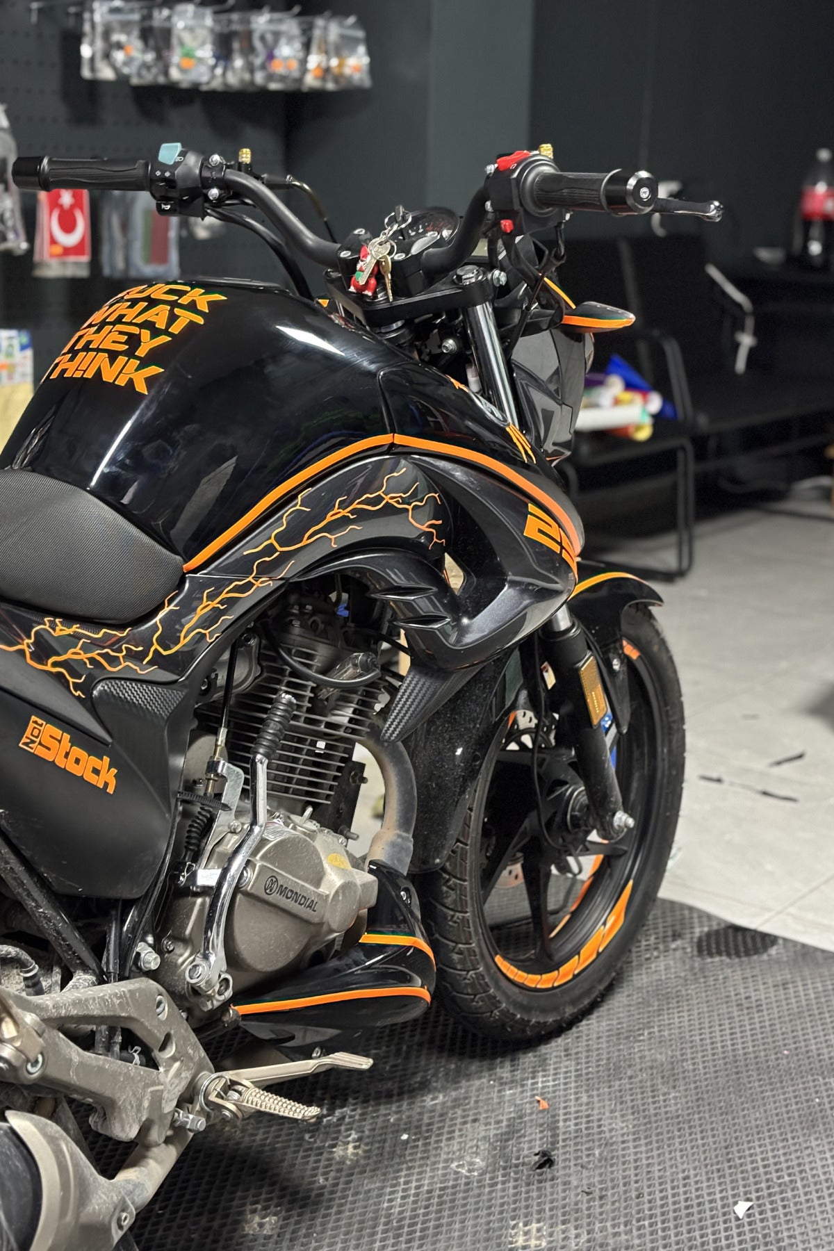 Mondial Drift-L için Oracal Neon Turuncu Komple Sticker Etiket Seti (31 Parça)