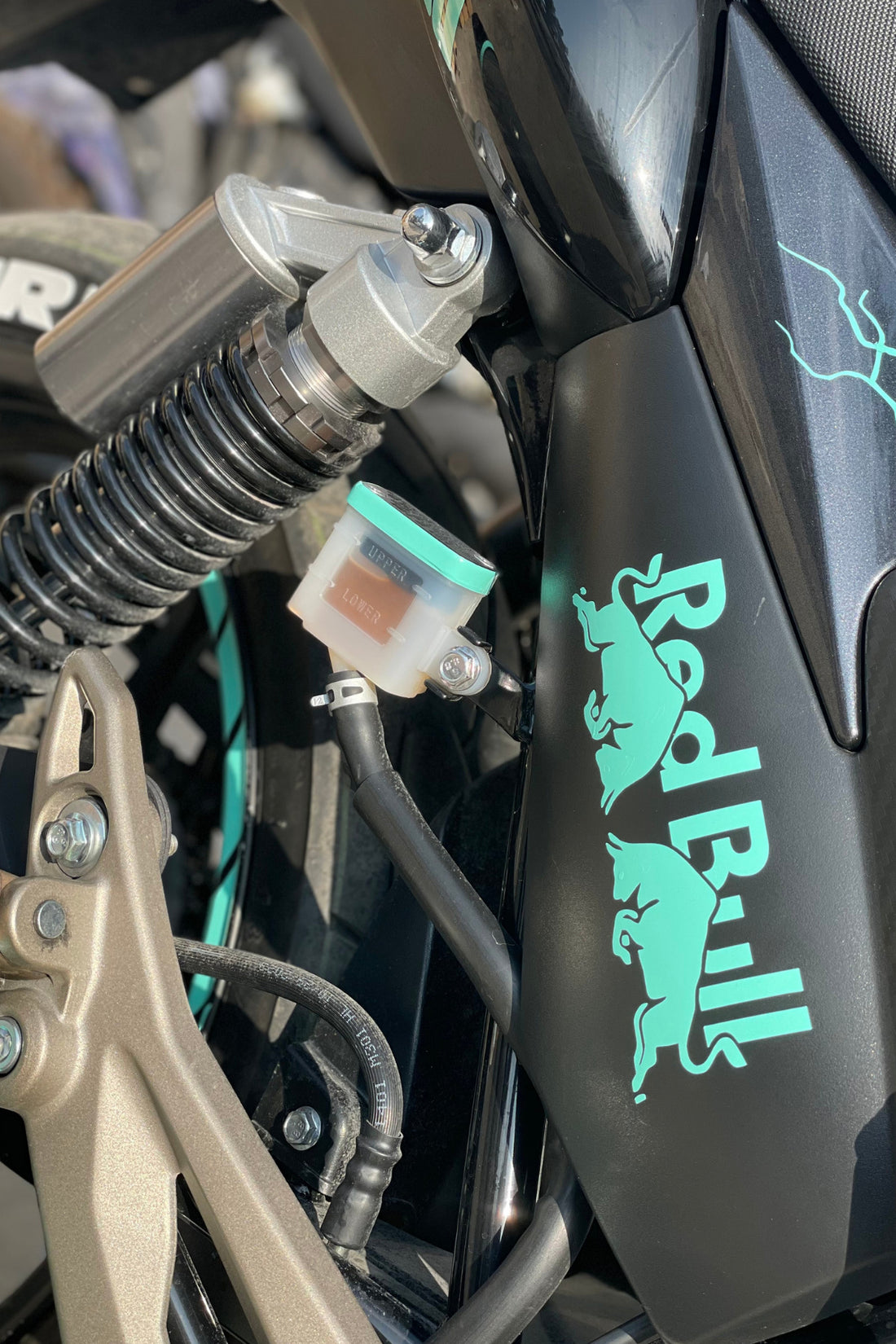 Motor-Araba-Kask için Oracal Nane Renk Boğa Enerji Sticker Etiket (15CMx6CM)