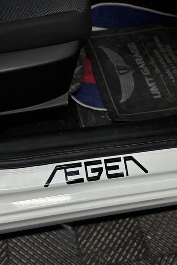 Fiat Egea için Siyah Renk Kapı Eşiği Sticker Seti (2 Parça)