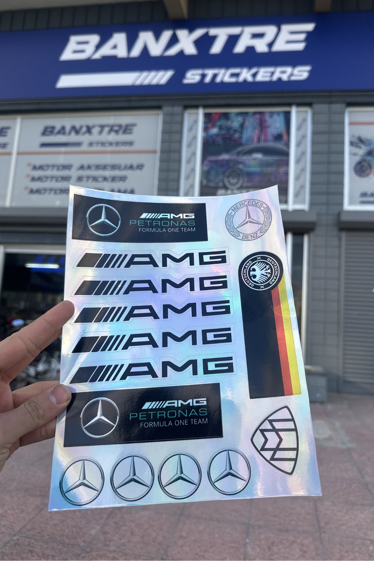 Motor ve Kask için Sponsorlu Markalar Hologramlı Sticker Pack