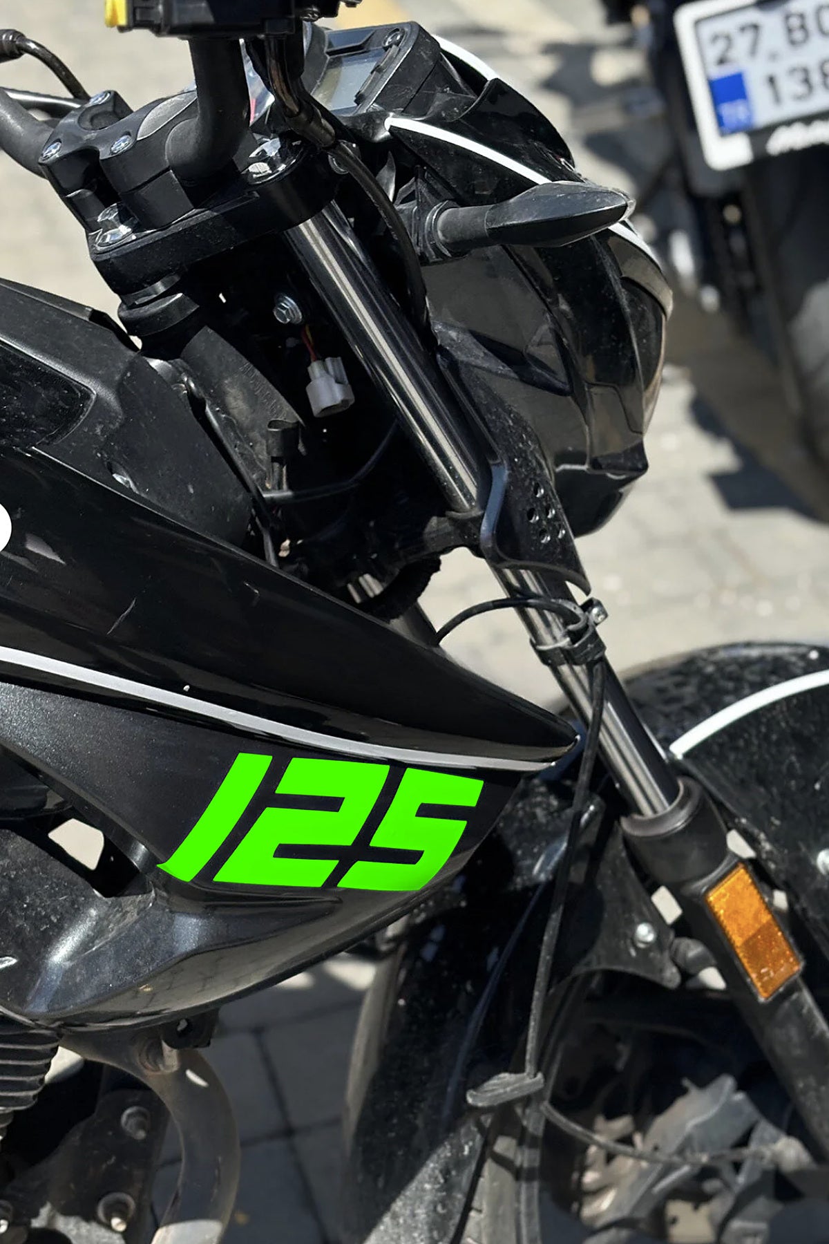 Mondial Drift-L Yan Grenajlar için 125 Yazısı Sticker Etiket (Sağ ve Sol)