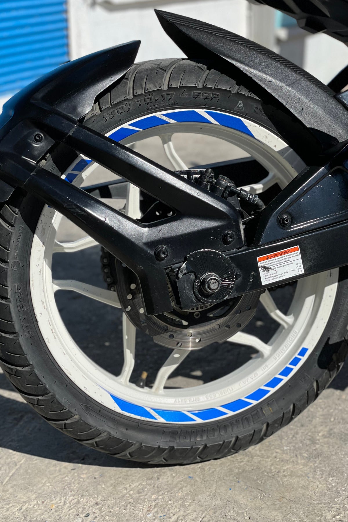 Reflektif Gece Parlayan Jant Şeridi Motor için Reflektif Parlayan Jant Şeridi 8 Parça