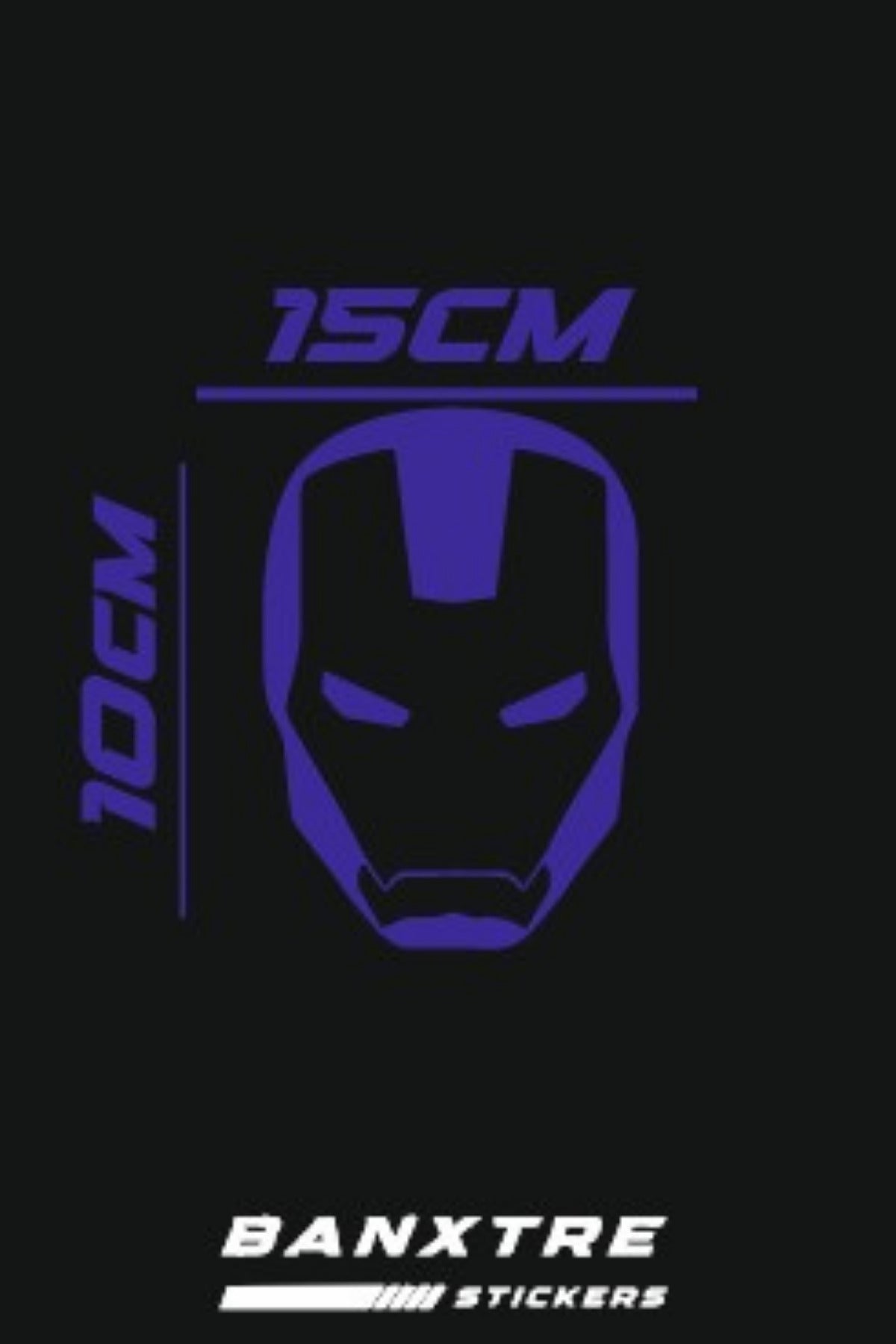 Motor-Araba-Kask için İronman Sticker Etiket (15CMx10CM)(1 Adet)
