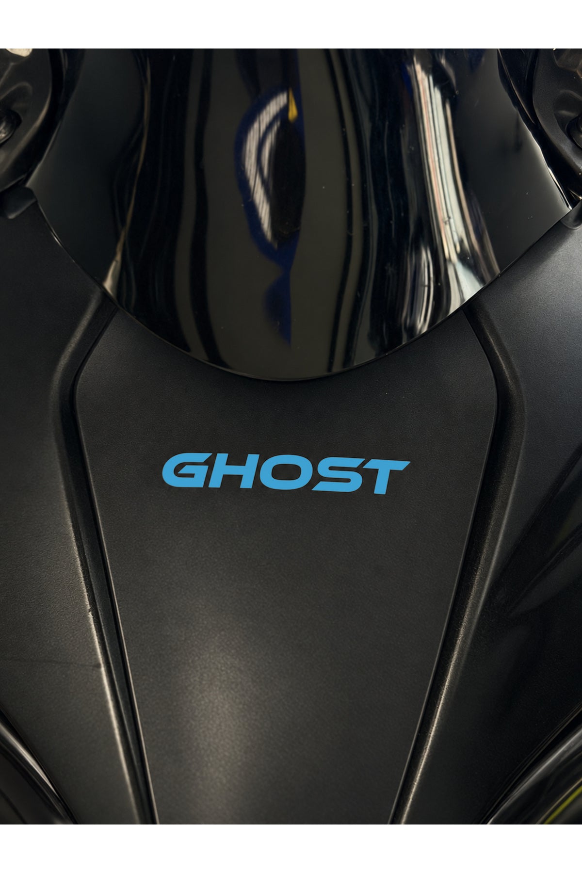 450SR Ön Grenaj için GHOST (Hayalet) Yazı Sticker Etiket (7CM)