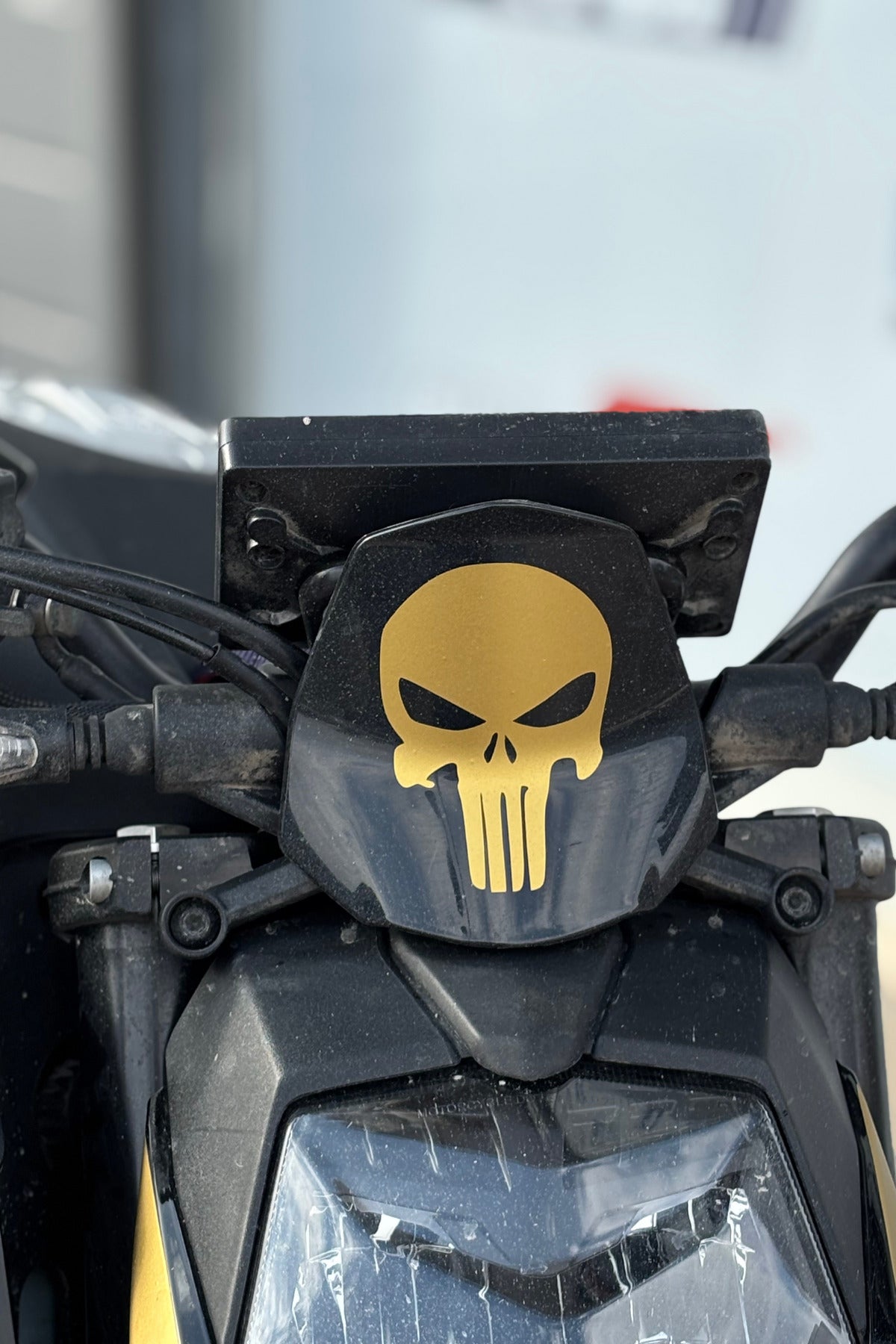 Motosiklet ve Kask için Kurukafa Sticker Etiket (12CMx8cM)