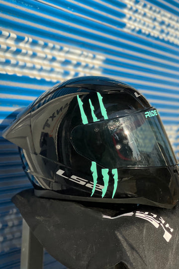 Dekoratif Kask için Orafol Nane Yeşili Renk Pençe Sticker Etiket (1 Adet)