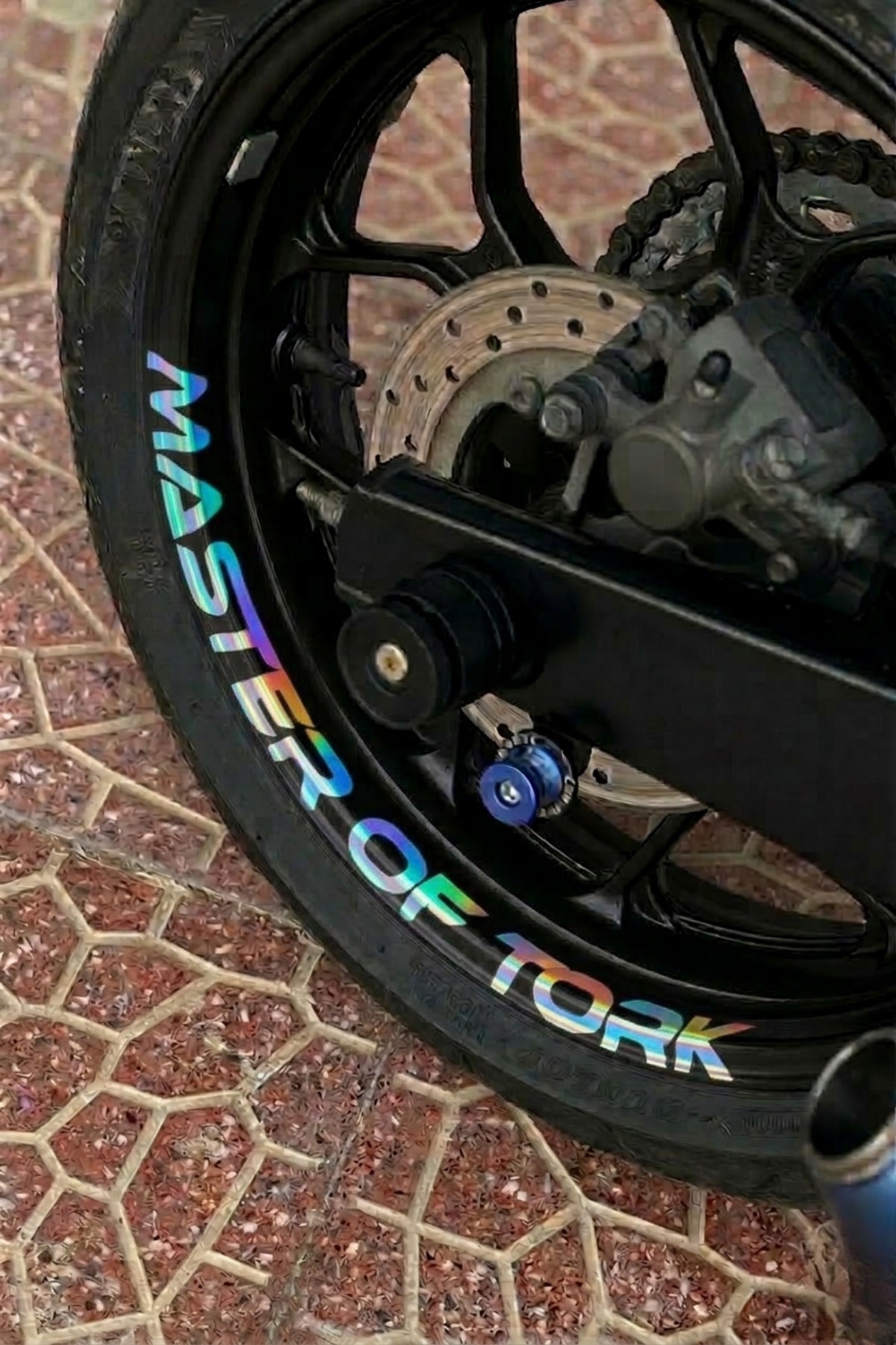 Yamaha Motor Grubu için Jant içi Master Of Tork Yazı Sticker (1 Adet)