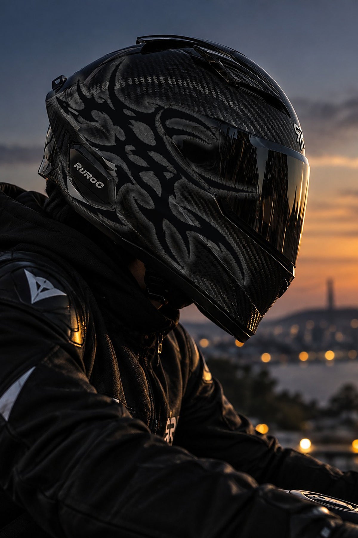 Kask ve Motosiklet için Ultra Tribal V2 Gotik Sticker (1 Adet)