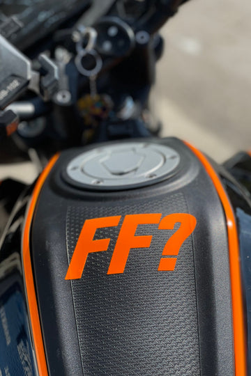 Motor-Araba-Kask için Orafol Neon Turuncu FF? Sticker Etiket 10CMx5CM (1 Adet)