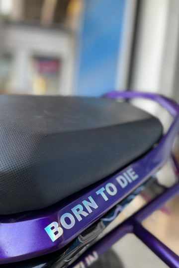 Kask-Motor için Hologramlı Born To Die Sticker Etiket 12CM (1 Adet)