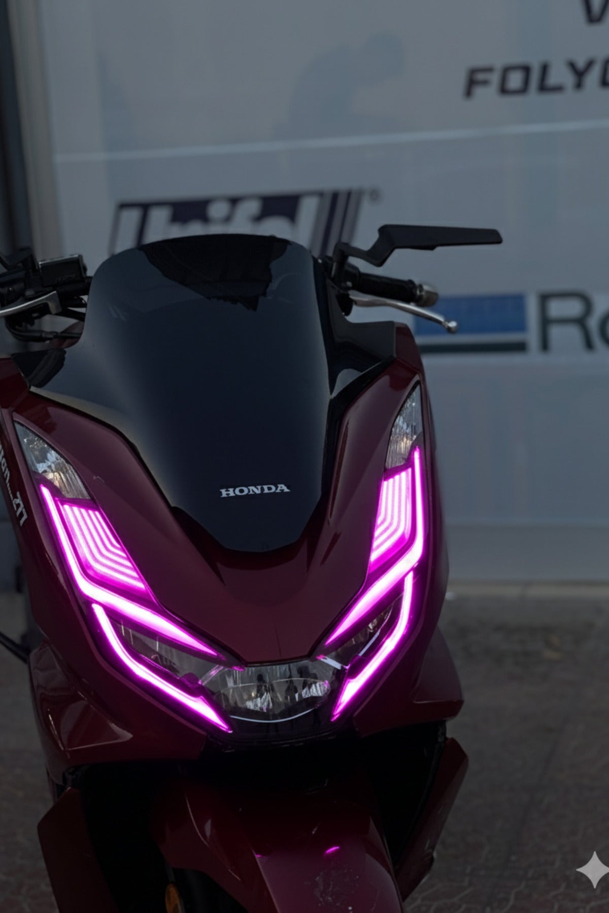 Honda PCX için Kalın Full Kaplamalı Far Tasarım Film Sticker Seti (2021-2022-2023-2024 Model)