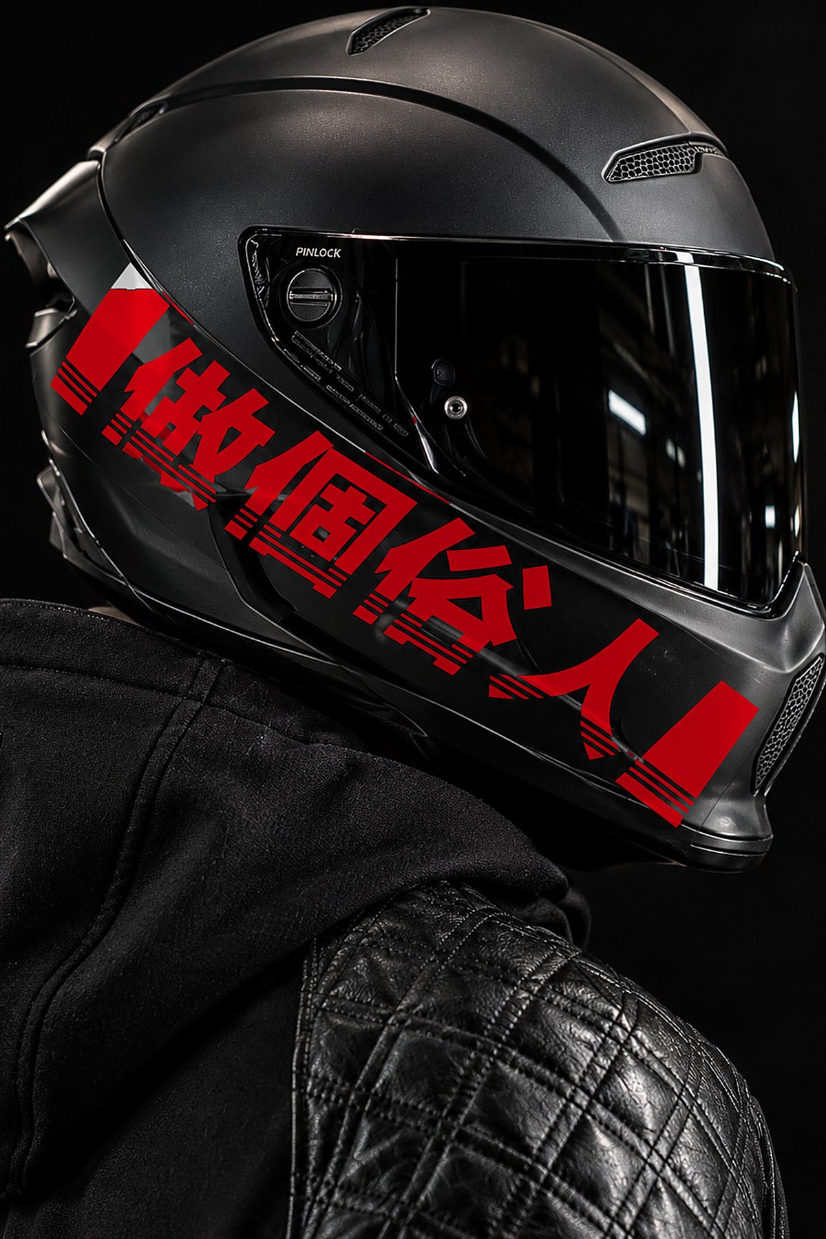 Motosiklet ve Kask için Çince Kanji Harfler Sticker Etiket (1 Adet)