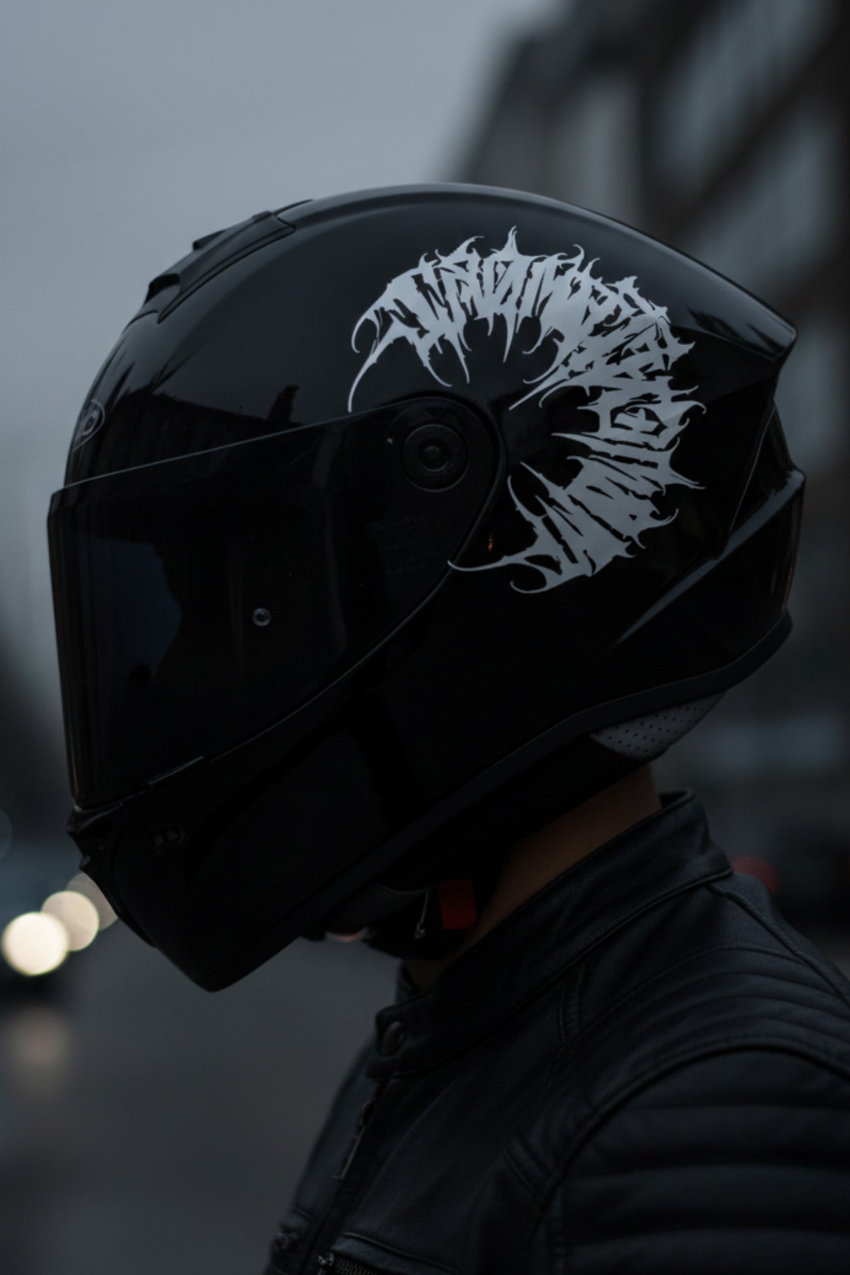 Kask ve Motosiklet için Yarım Tribal Gotik Daire Sticker Etiket