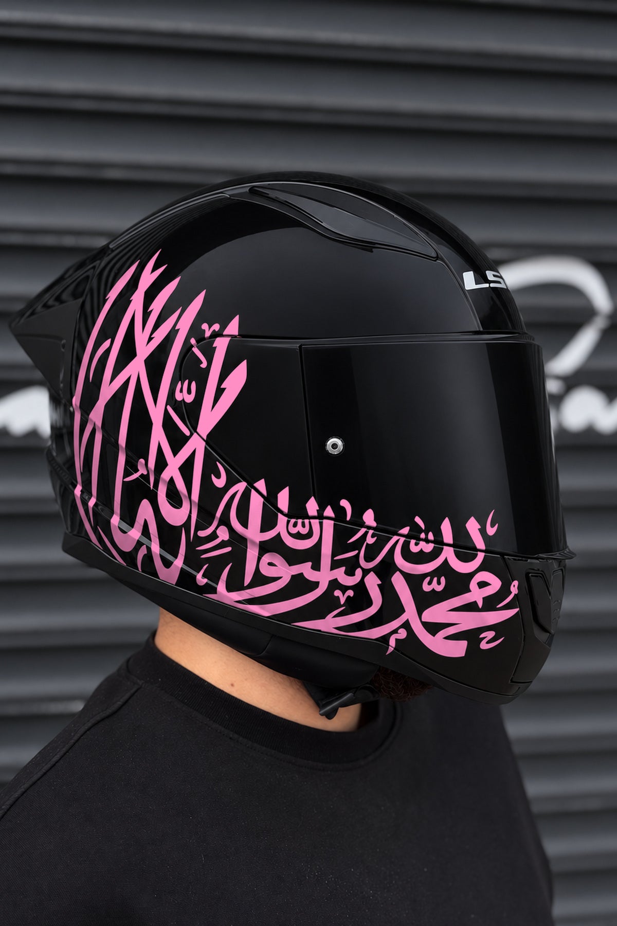 Motosiklet Kaskı için Arapça Dua Kelime-i Tevhid Sticker Etiket (1 Adet)