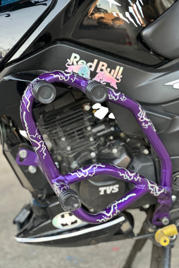Motor Koruma Demiri için Hologramlı Yıldırım-Şimşek Sticker Etiket Seti  (Sağ-Sol Set)