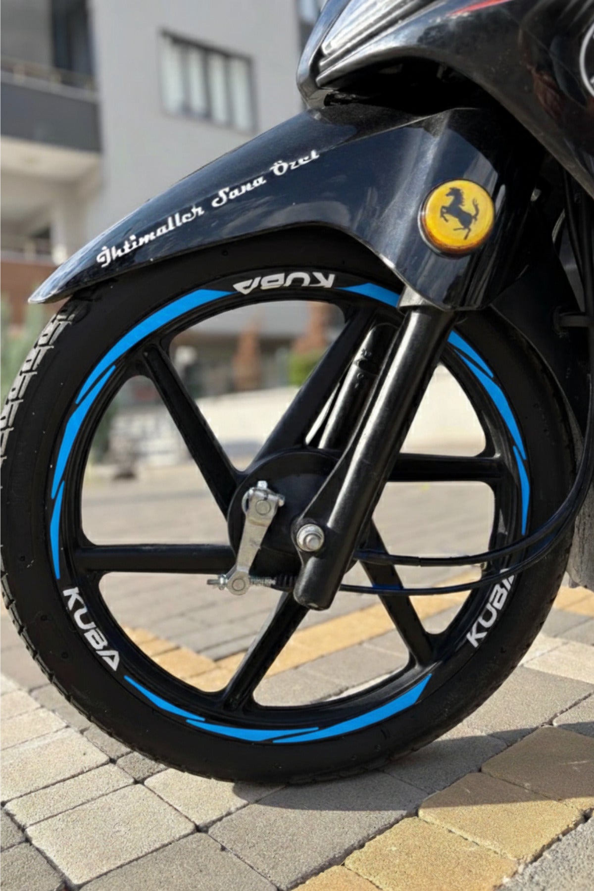 Kuba Ege Cup Motor için Jant Şeridi Sticker Seti