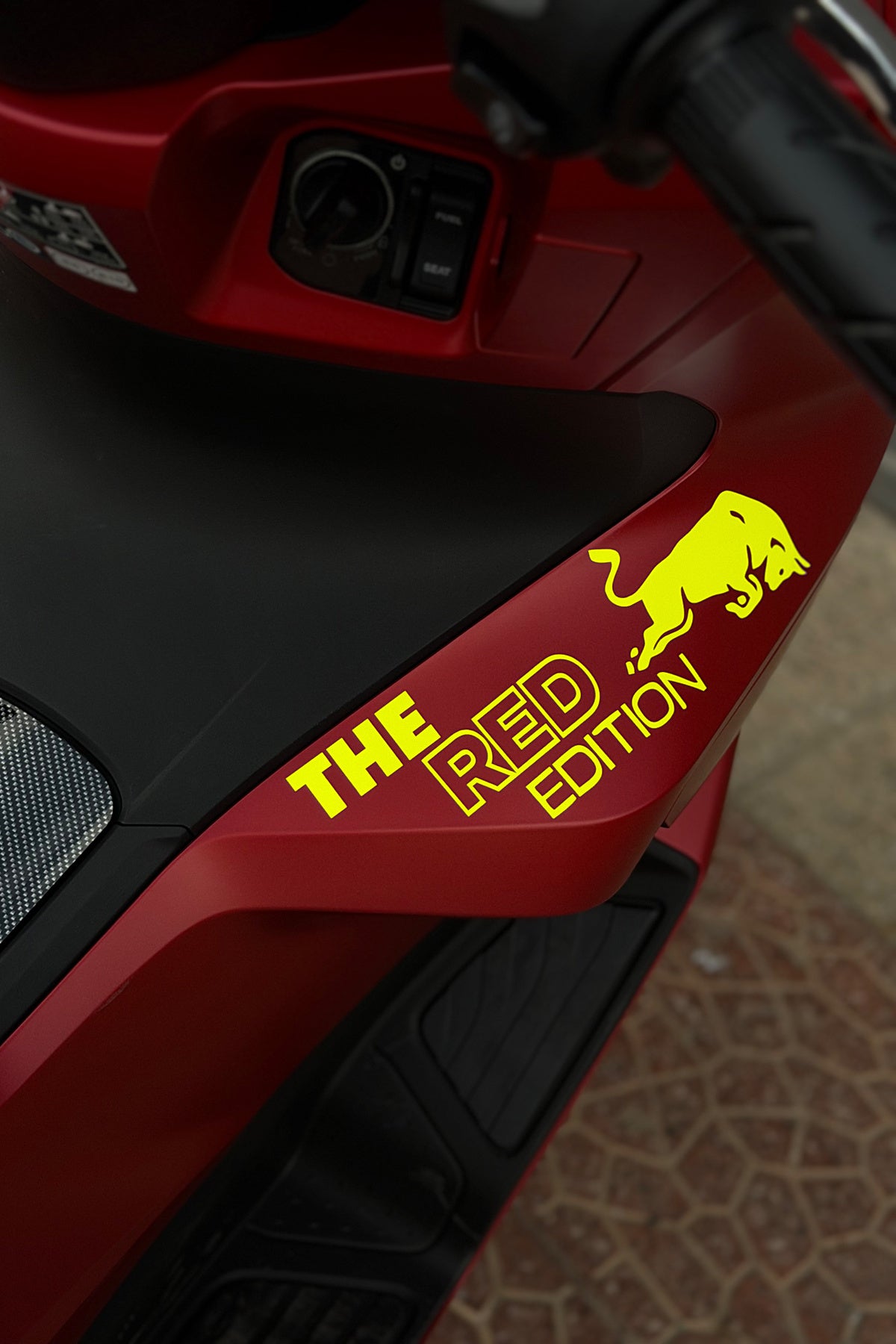 Honda PCX için The Red Edition Boğa Enerji Sticker Etiket (1 Adet)
