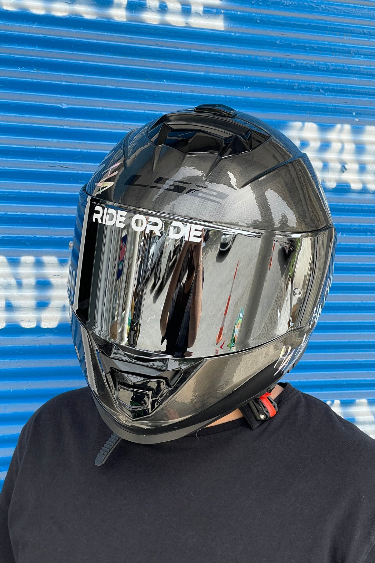 Dekoratif Beyaz Ride Or Die Sticker Kask-Vizör için Etiket (1 Adet)