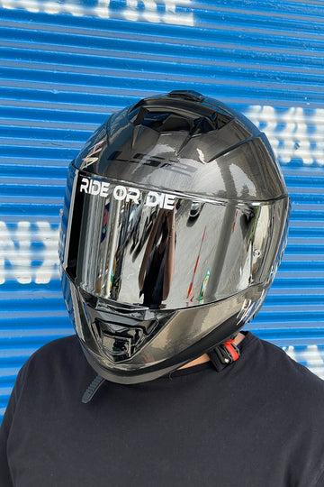 Dekoratif Beyaz Ride Or Die Sticker Kask-Vizör için Etiket (1 Adet)