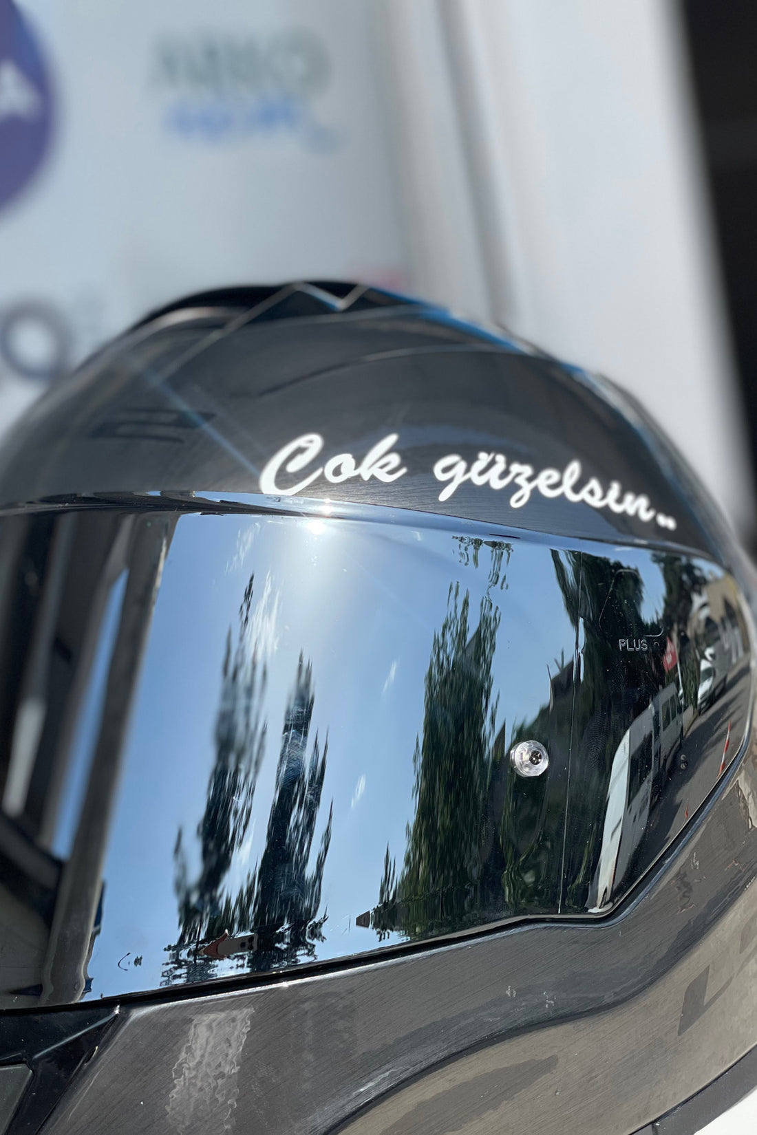 Araba-Motor-Kask için Çok Güzelsin Etiket Dekoratif Beyaz Sticker  12 CM (1 Adet)