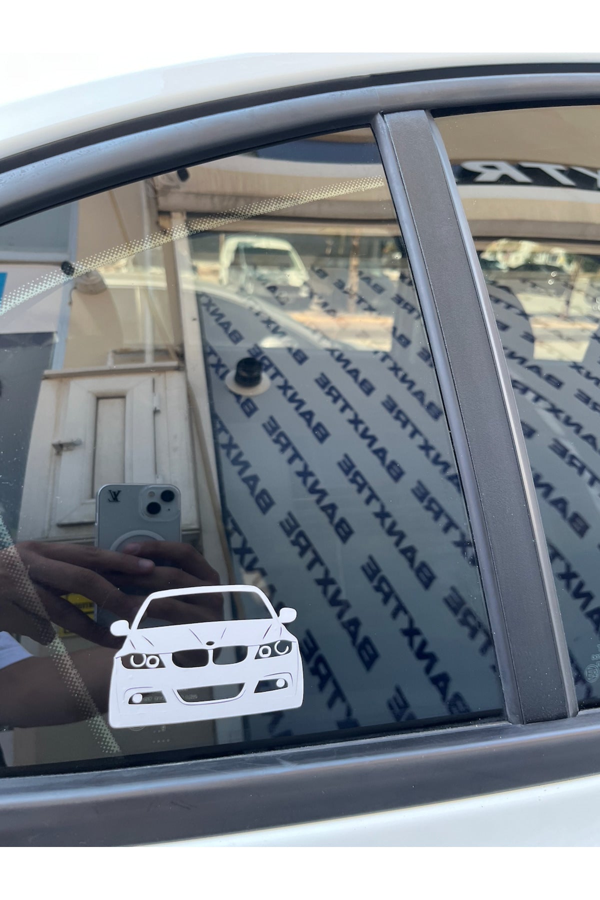 Motor-Araba-Kask için Beyaz Renk BMW E90 Sticker (1 Adet)