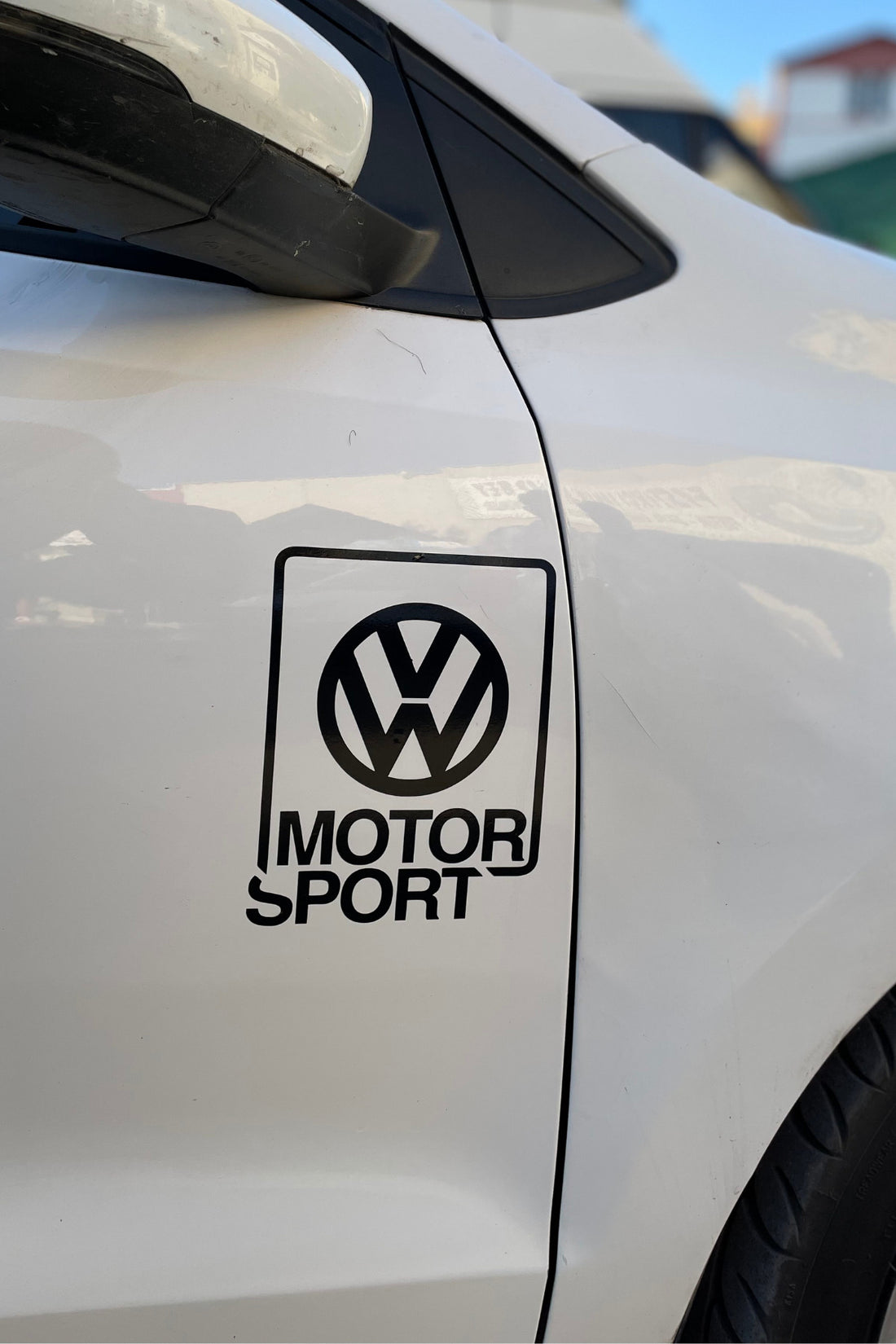 Volkswagen Arabalar için Siyah Volkswagen Dikey Motorsports Sticker Etiket 20CMx14CM (1 Adet)