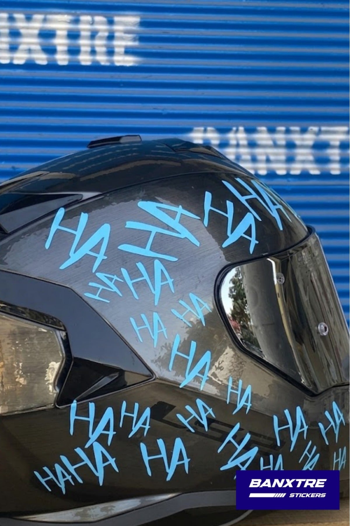 Motor-Araba-Kask için Hahaha Yazılı Sticker Etiket
