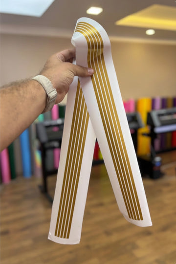 Motor ve Kask için Mat Gold Renk İnce Detay Şerit Sticker (5 Metre)