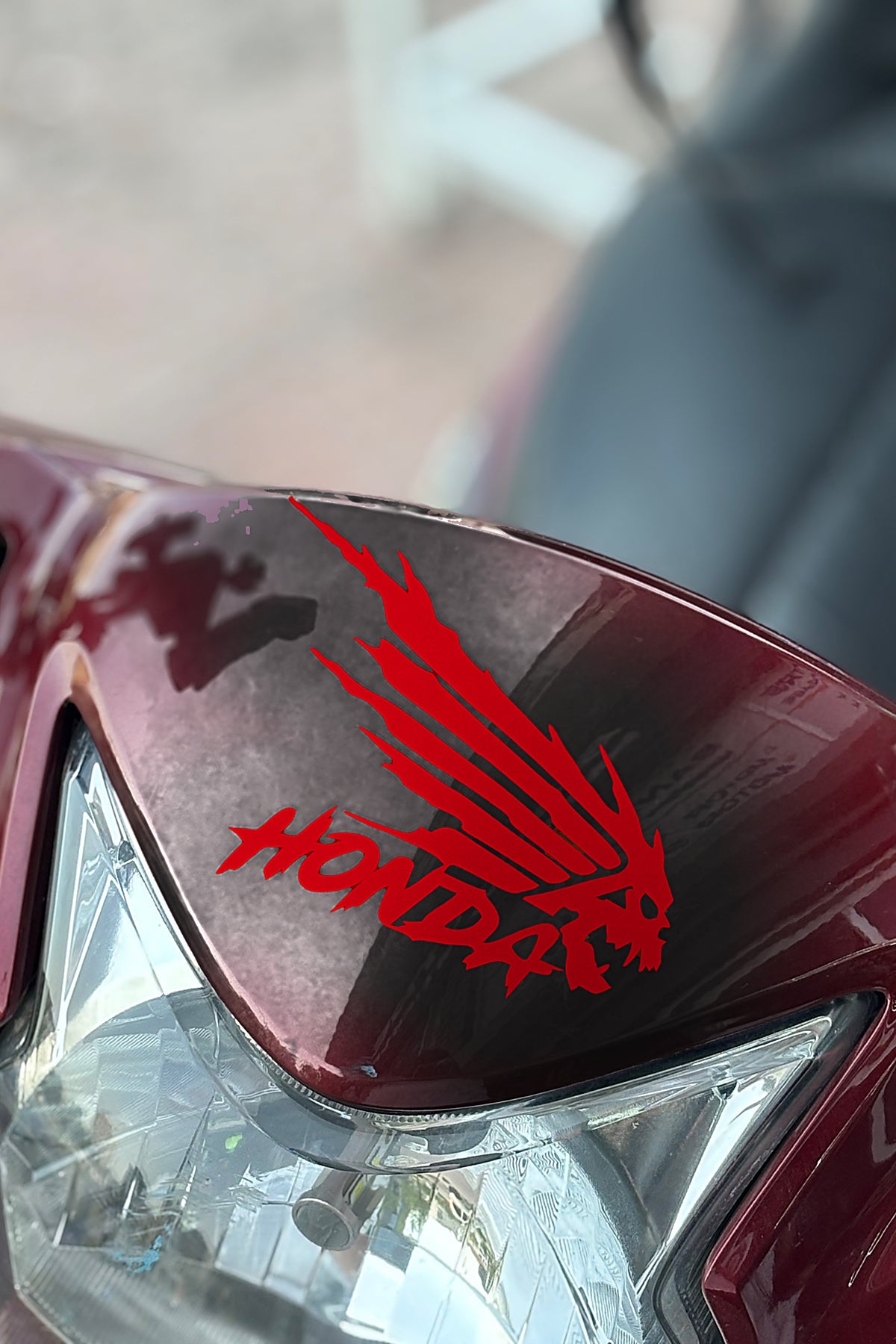 Honda Motosiklet Grubu için Canavarlı Logo Sticker Etiket (12CM) (1 Adet)
