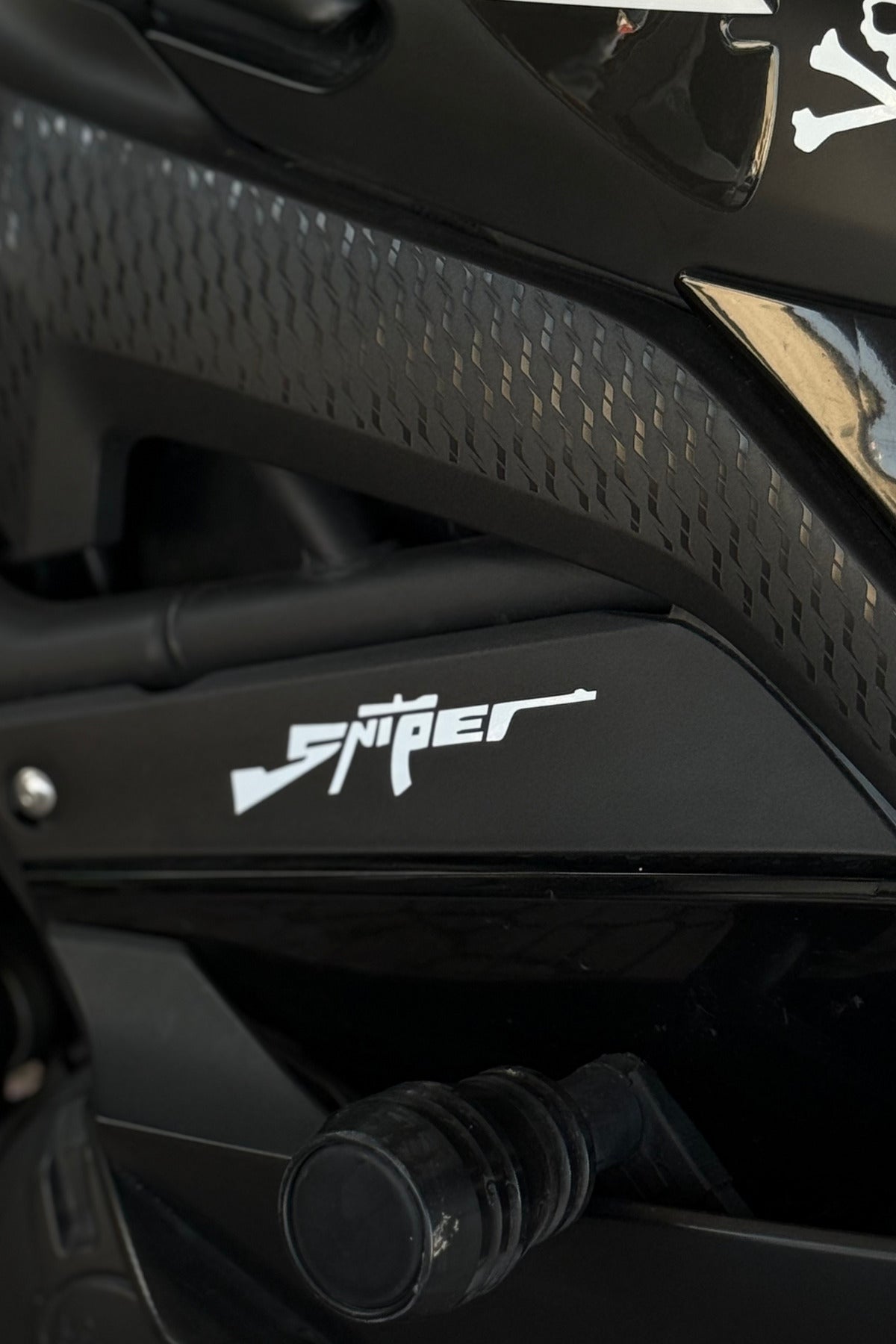 Motor-Araba-Laptop için Beyaz Sniper Sticker (13CMX4,5CM)