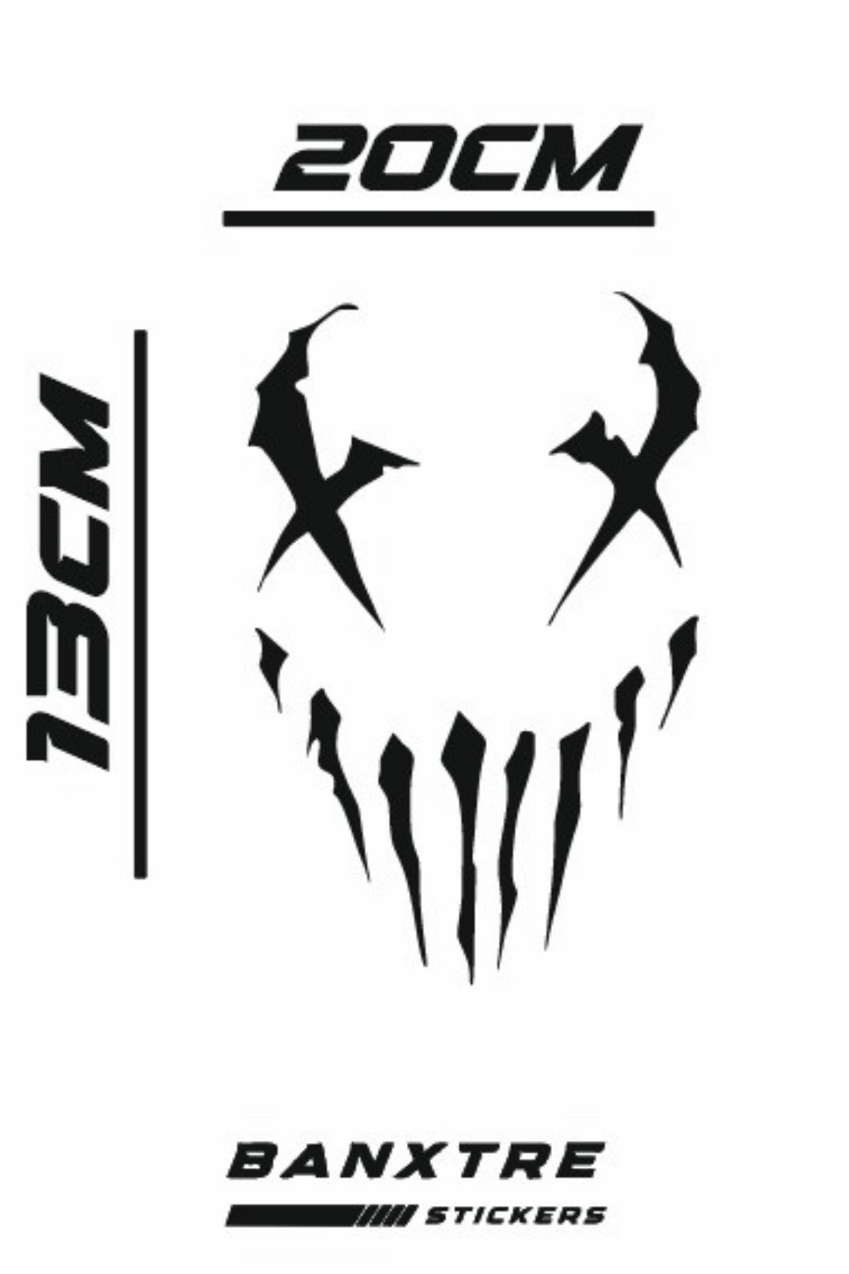 Motor-Araba-Kask için Venom Sticker Parçalı Versiyon (13CMx20CM)(1 Adet)