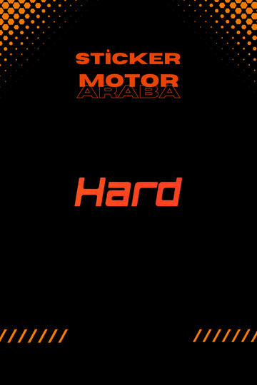 Dekoratif Neon Turuncu Hard Sticker Araba-Motor için Etiket 8CMx3CM (1 Adet)