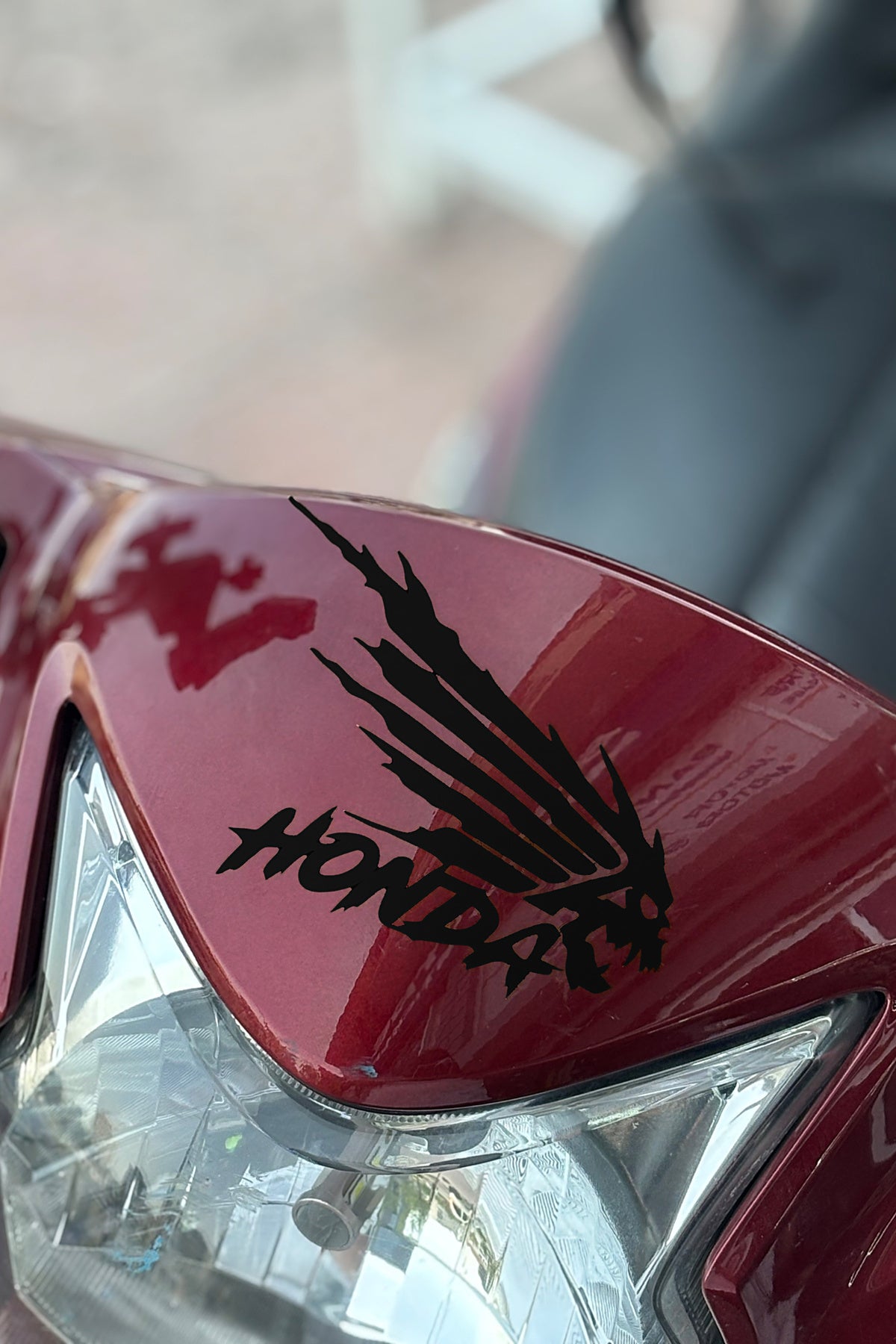Honda Motosiklet Grubu için Canavarlı Logo Sticker Etiket (12CM) (1 Adet)
