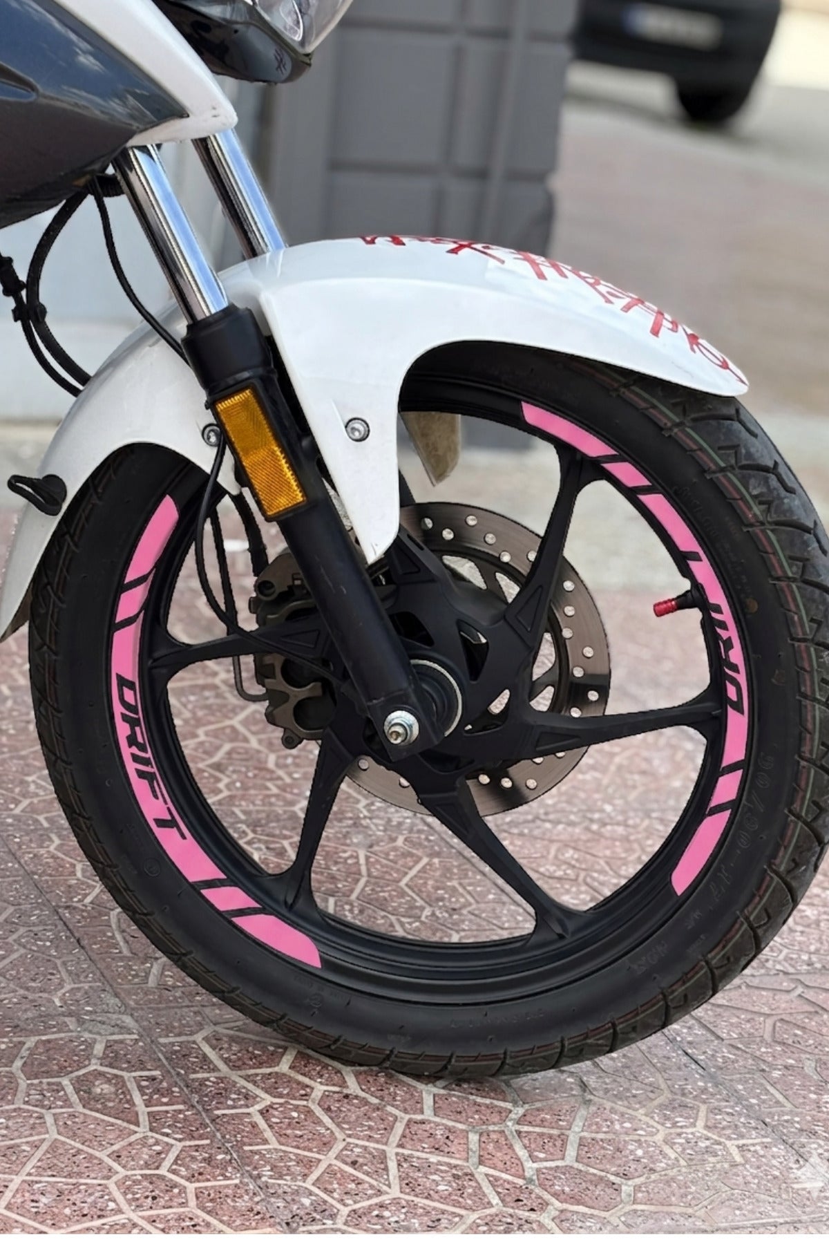 Mondial Drift-L için 8 Parça Jant Şeridi Sticker Seti (Tüm Jantlara Yeterlidir)