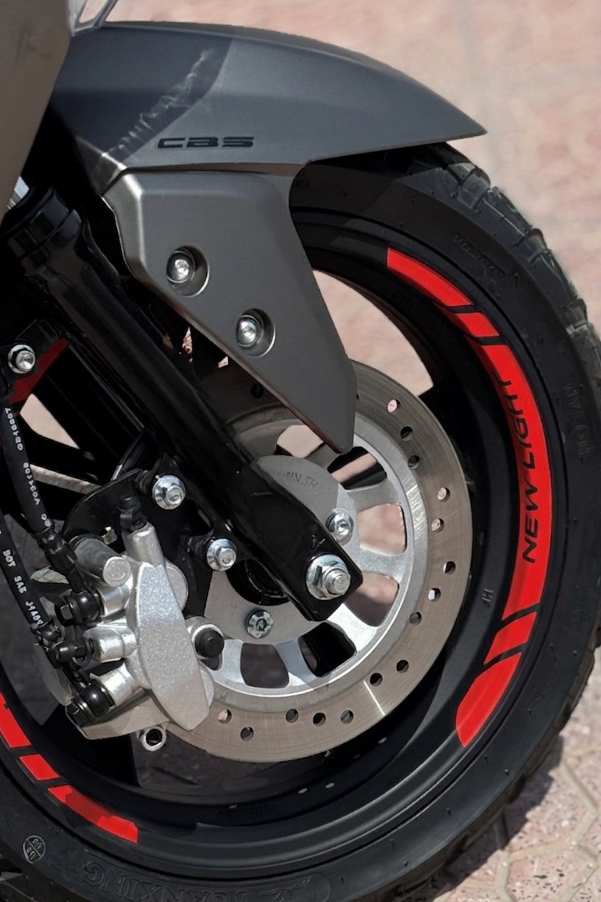 RKS Newlight Scooter için Jant Şeridi Sticker Seti (8 Parça)
