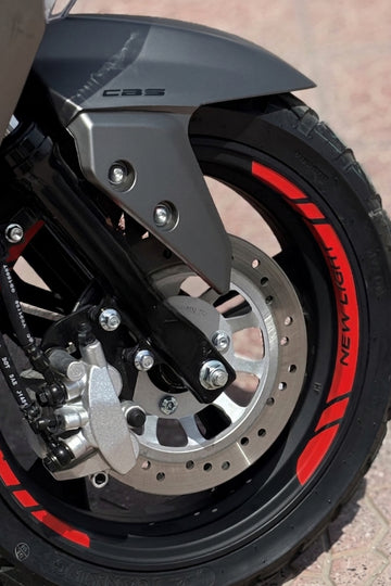 RKS Newlight Scooter için Jant Şeridi Sticker Seti (8 Parça)
