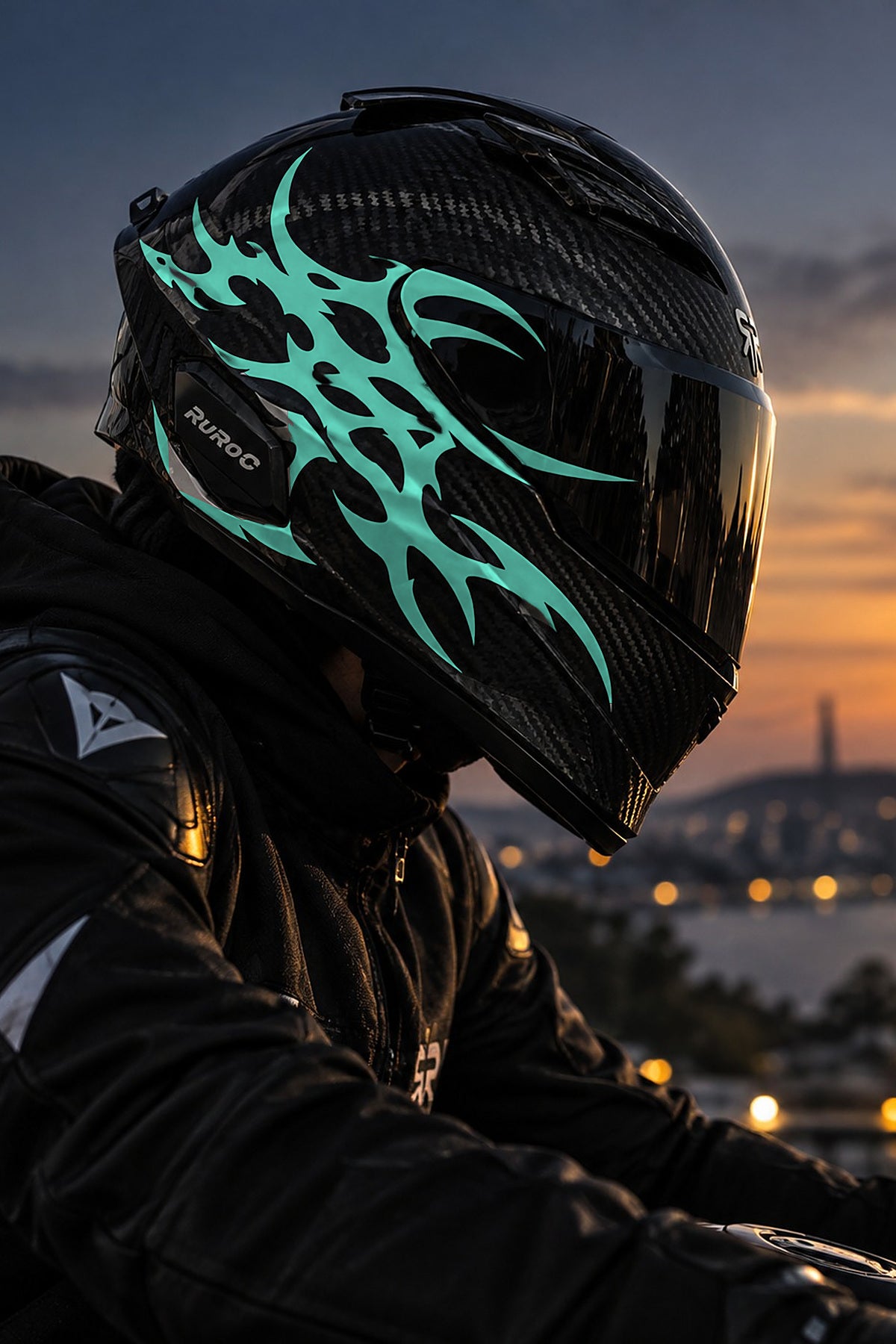 Kask ve Motosiklet için Ultra Tribal V2 Gotik Sticker (1 Adet)