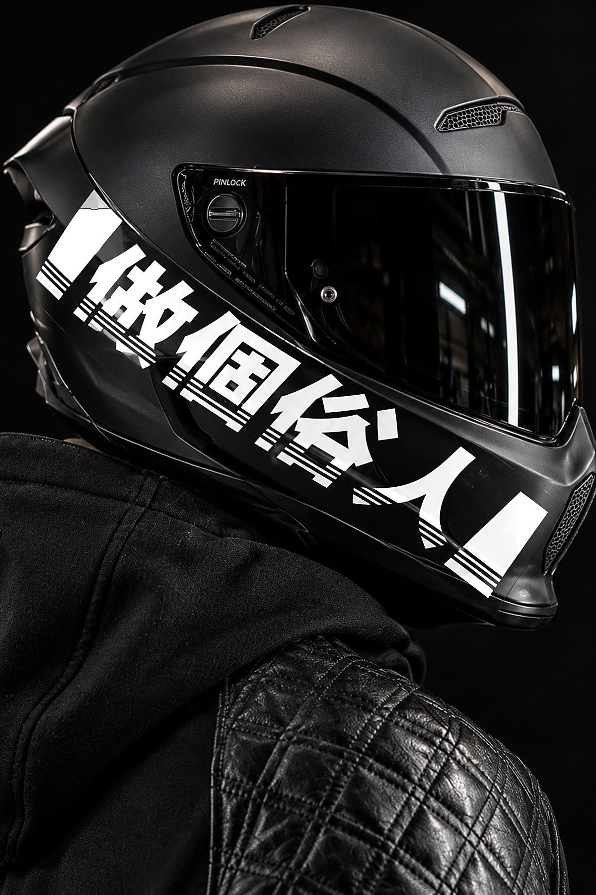 Motosiklet ve Kask için Çince Kanji Harfler Sticker Etiket (1 Adet)