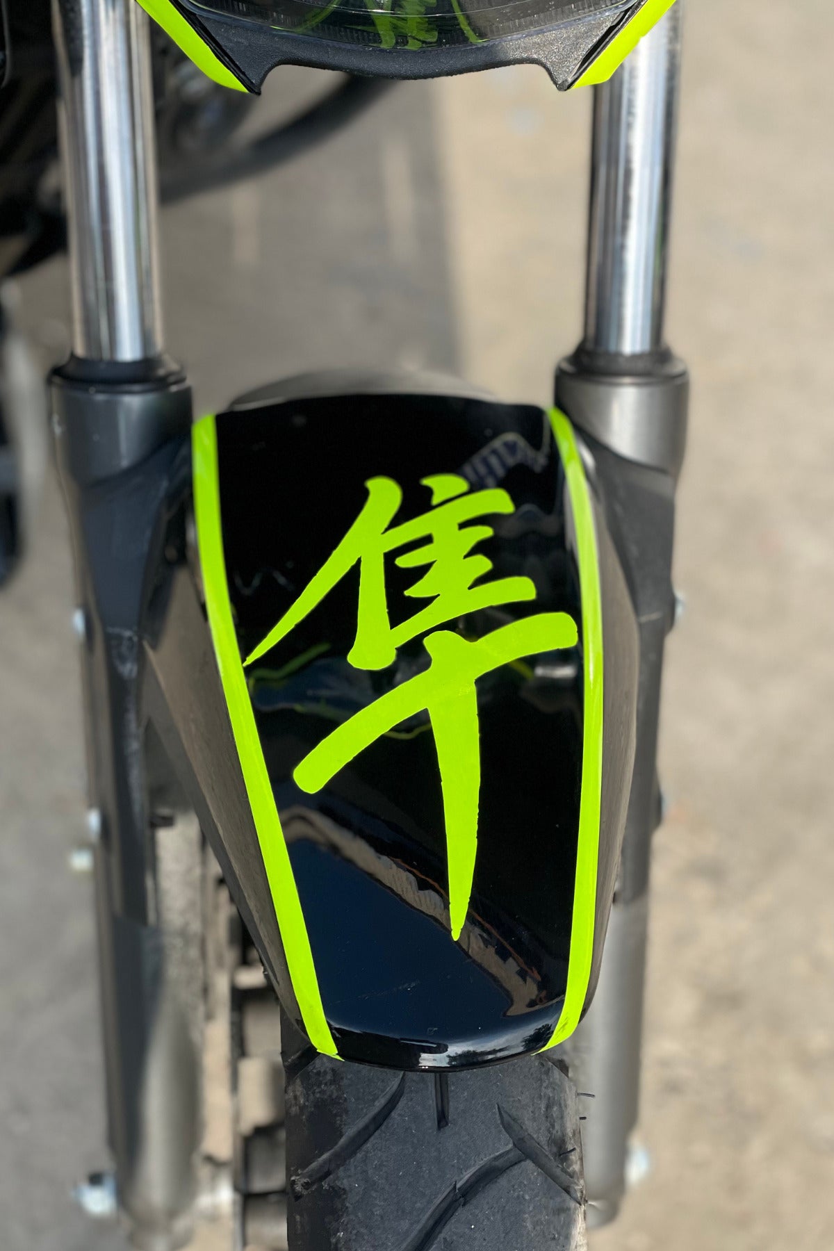 TVS Raider 125 için Neon Sarı Komple Sticker Etiket Seti (17 Parça )