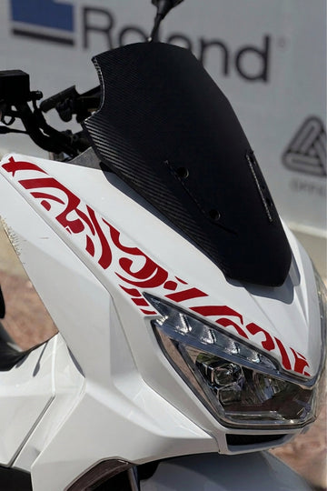 Mondial Strada Scooter için. Far Üstü Tribal Dövme Sticker (1 Adet Tam Uyumlu)