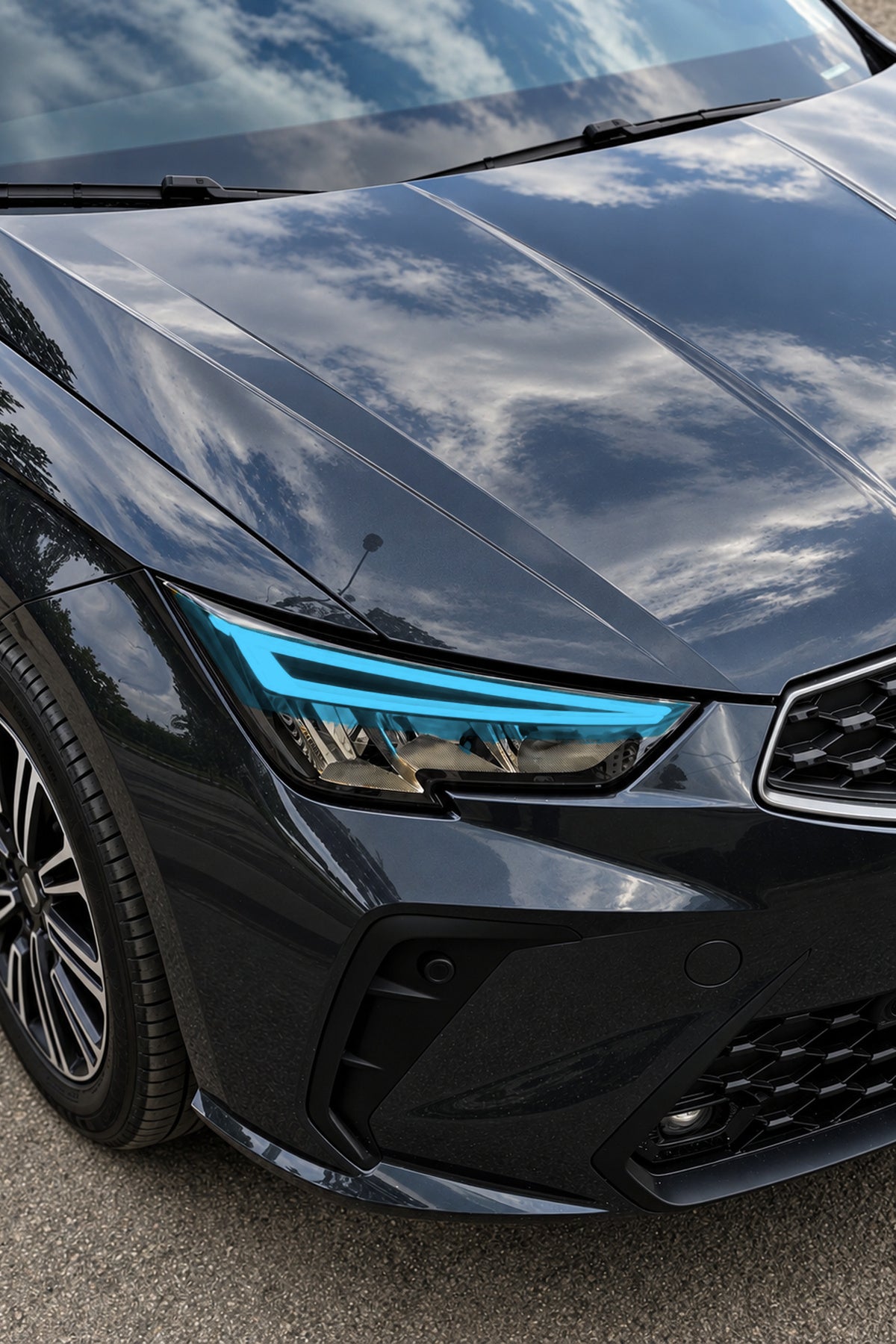 Seat Ibiza Yeni Kasa için Gündüz Farı Renklendirme Far Tasarım Film Sticker (Sağ ve Sol)