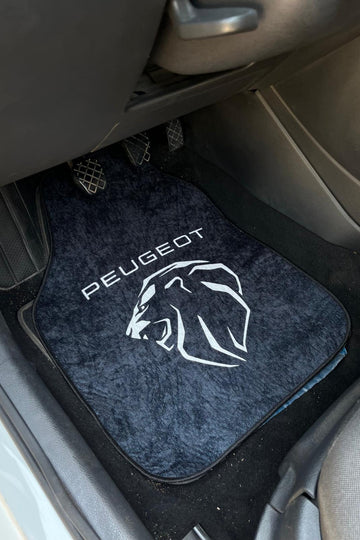 Universal Tüm Araçlara Uyumlu Peugeot Renkli Oto Paspas Seti Ön ve Arka (4 Parça )