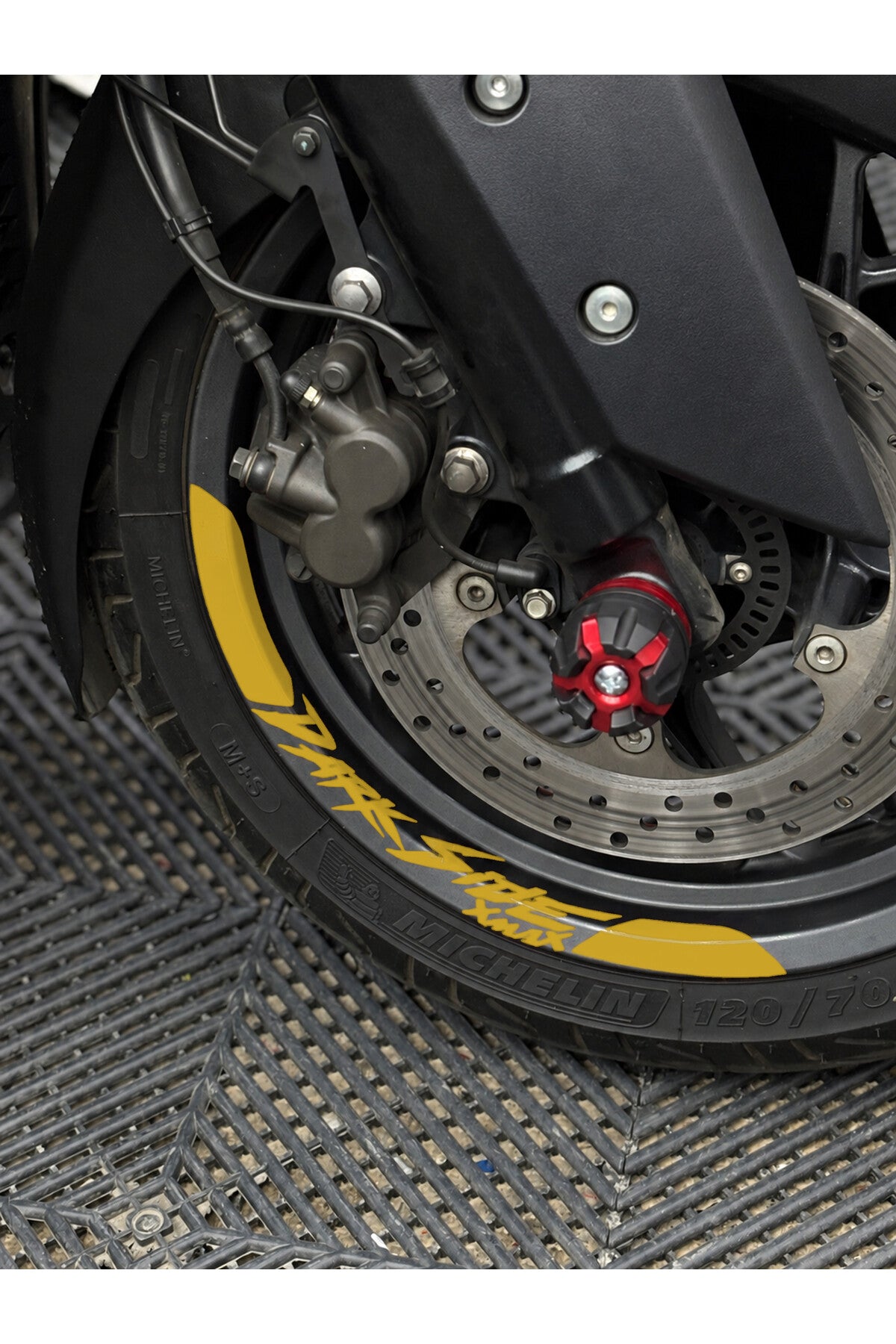 Yamaha Xmax için Dark Side Xmax Yazılı 8 Parça Jant Şeridi Sticker Seti ( Ön-Arka Yeterli)