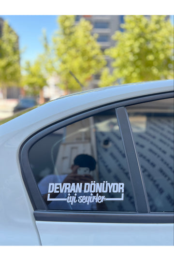 Motor-Araba-Kask için Beyaz Renk Devran Dönüyor İyi Seyirler (1 Adet) (21CMx6CM)
